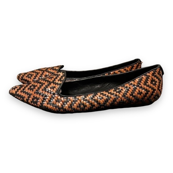 NEW Elliot Lucca Bonita Ballet Flat Aztec Black Tan Woven Point Toe Women 8.5 - Picture 4 of 10